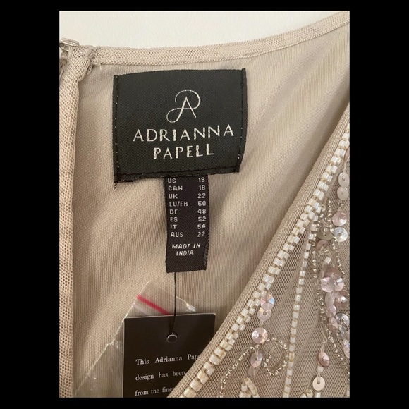 Adriana Papell Beaded Cape Gown - Picture 4 of 5